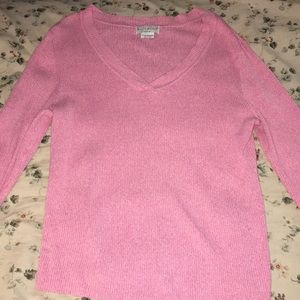 pink long sleeve shirt
